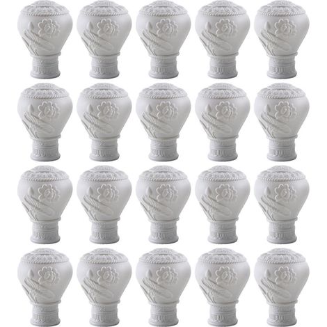 20 embouts décoratifs pour tringle à rideaux style rétro vintage (1/5)