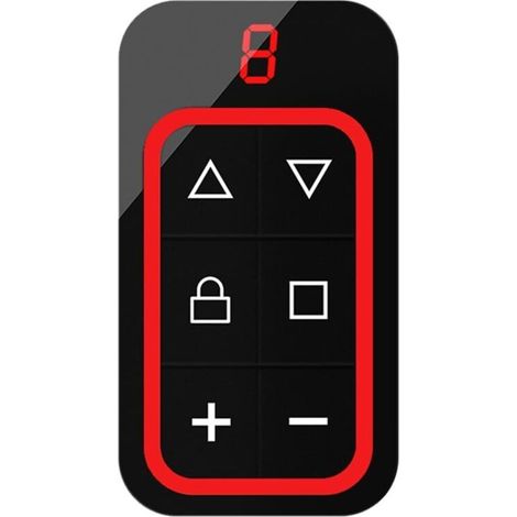 Duplicateur de porte de garage multi-fréquences à 8 canaux, avec copie et restauration de code, pour fixe, apprentissage et roulement des codes pour ouvre-porte (rouge)