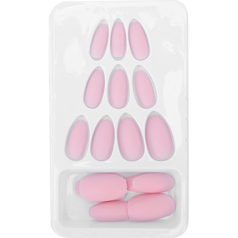 Lot de 24 embouts d'ongles mats unis F124 - Fausses ongles complets couverture artificielle (1/5)