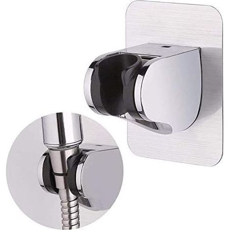 Support de douche, Main Remplaçable Support Pommeau de Douche,3M Autocollant Support de Pomme de Douche Mural Détachable Avec à Angle Réglable(2 pcs) mural pour salle de bain Accessoire-Fei Yu (1/5)