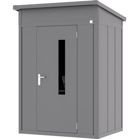 GFP Primeyard Gerätehaus Metall Gartenhaus 158x122x231 cm Geräteschuppen Pultdach anthrazit