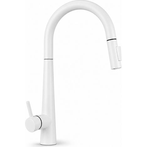 Stainless Steel Kitchen Mixer Tap with Touch Pull-Out Spray Black White (1/5)