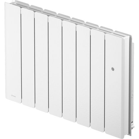 Noirot – Radiateur à inertie en fonte 750W bas blanc connecté – Écran graphique couleur – Détection fenêtre ouverte – M153312