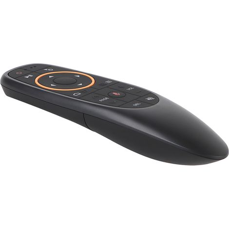 Control remoto inalámbrico G10 de 2,4 GHz con receptor USB y control por voz para Android TV Box, PC y Smart TV (negro) (1/4)