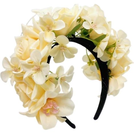 Serre-tête en forme de fleur de style bohème pour mariée Printemps Photographie Style ethnique Serre-tête de mariage Fête de mariée (1/5)
