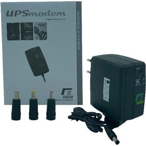 Elsist UPSMODEM adattatore e invertitore Interno 25 W Nero (1/5)