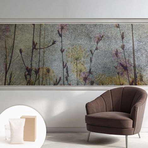 Carta Da Parati Non Tessuto - Di Alta Qualità Per Il Soggiorno La Cucina - Tendenze Moderne - Vlies Ecologico Fiori selvatici 250x104 cm (1/5)