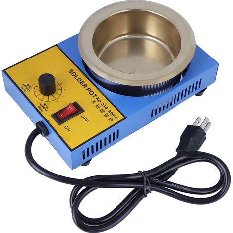 110V 300W 100mm Bain de Soudure Sans Plomb, Désoudage à Plaque Titane, Pot à Souder avec Fiche Américaine (1/5)