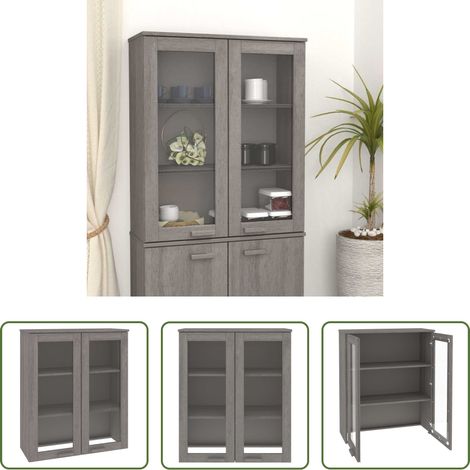 Dessus de buffet en bois - Dessus de buffet HAMAR Gris clair 85x35x100 cm Bois de pin (1/5)