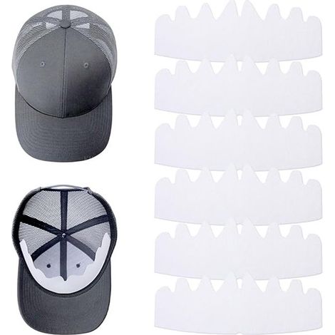 Inserti flessibili, lavabili e riutilizzabili a forma di berretto da baseball, colore bianco.