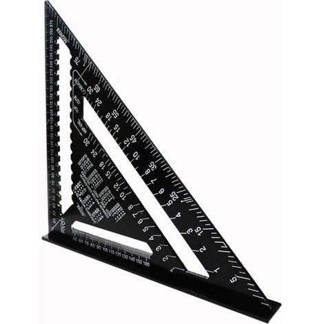 Zimmermannswinkel, 90-Grad-Dreieckslineal aus Aluminiumlegierung, hochpräzises Messwerkzeug für die Holzbearbeitung, Winkelmesser für Holzbearbeitung, Bau, Heimwerken (30,5 cm, metrisch) FLITI (1/4)