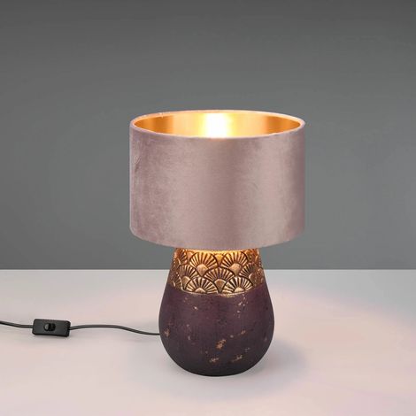 Lampe de table KIRAN brun céramique E27 RL R51231094 (1/5)