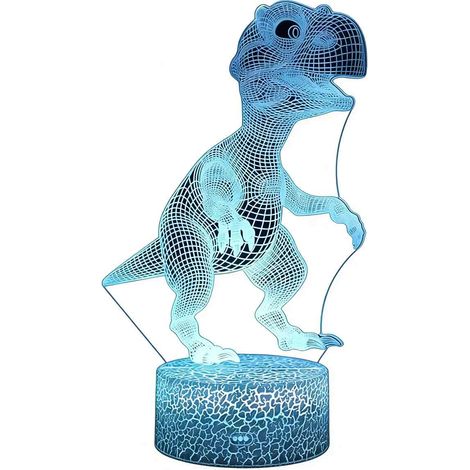 Husfou 3D-Dinosaurier-Nachtlicht für Kinder, 16 farbwechselnde LEDs, Touch-Steuerung, USB-Aufladung, passend zur Zimmerdekoration (1/5)