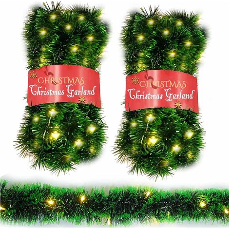 Guirlande De Vigne De Noël - 2,7 M - Feuillage En Pvc Réaliste - Flexible Et Réutilisable - Pour Arbre De Noël Porte Escalier Table - 1 Pièce (1/5)