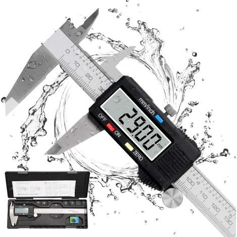 150mm Digital Caliper – Waterproof Stainless Steel – 0.01mm Accuracy – Large LCD Display – Inside and Outside Measurement (1/5)
