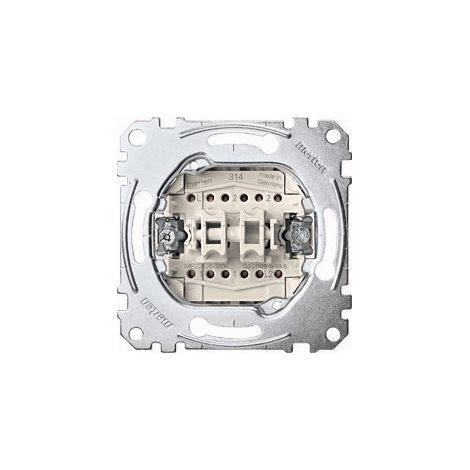 MERTEN MEG3126-0000 INTERRUPTEUR VA-ET-VIENT DOUBLE UNIPOLAIRE AVEC BORNES À FICHE 10 AX AC 250 V (1/2)