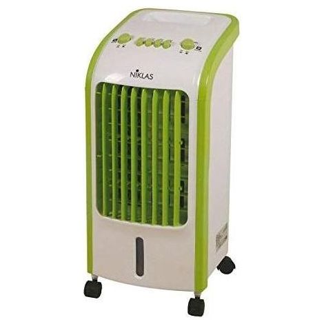 Ventilateur évaporatif 80W – 3 vitesses – Capacité réservoir 2,5L – Air traité 4,5m³/min – Dimensions 24x27xH57 cm