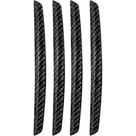 4 Pcs de Protecteurs de Bord de Porte en Fibre de Carbone Noire, Autocollants de Protection Contre Les Collisions de Voiture, Peuvent être Utilisés dans Diverses Voitures