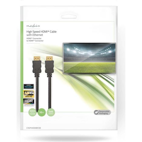 Nedis Cavo HDMI Alta Velocità 10m 4K@30Hz Ethernet ARC 10.2 Gbps (1/3)