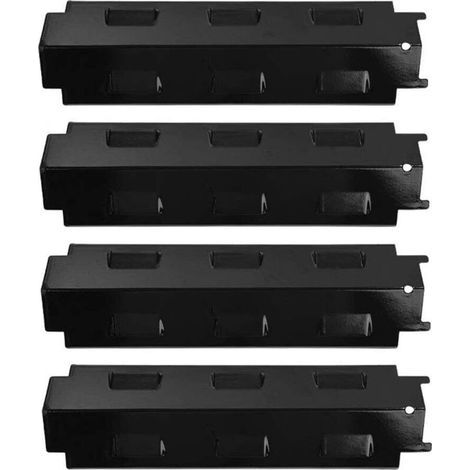 37CM Diffuseur Chaleur Accessoires pour Char-Broil, Campingaz, Fire Mountain, CCLIFE, LANDMANN et Plupart Modèles Flamme Gril, Acier Porcelaine Plaque Chauffante Pièce de Rechange, Paquet 4 (1/5)
