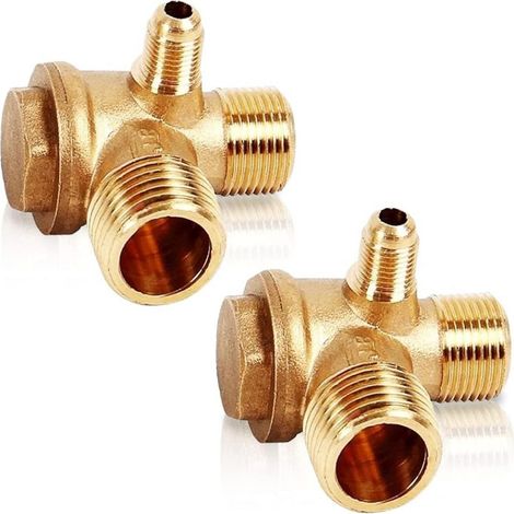 Clapet Anti-Retour - 3 Ports - 20 x 16 x 10 mm - Pour Systèmes de Compresseur d'Air - 2 Pièces (1/5)