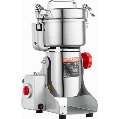 Moulin électrique 2000W haute vitesse, broyeur acier inoxydable 500g pour grains, café, maïs et poivre installation facile (1/5)
