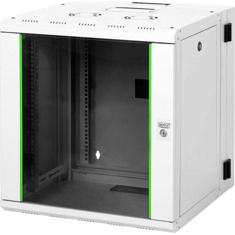 DIGITUS Cabinet de Network, Rack de 19 Inch, 12U, Montaggio a parete, Girevole, Capacità de Carico 100 kg, Serie Unique, Grigio (1/5)