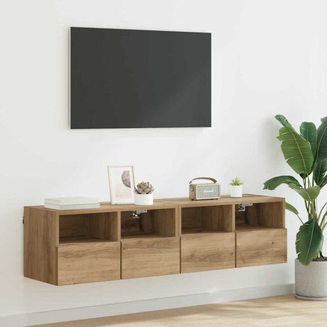 TV Wall Cabinets Wall-mounted 2 pcs Artisan Oak 60 x 30 x 30 cm vidaXL (1/5)
