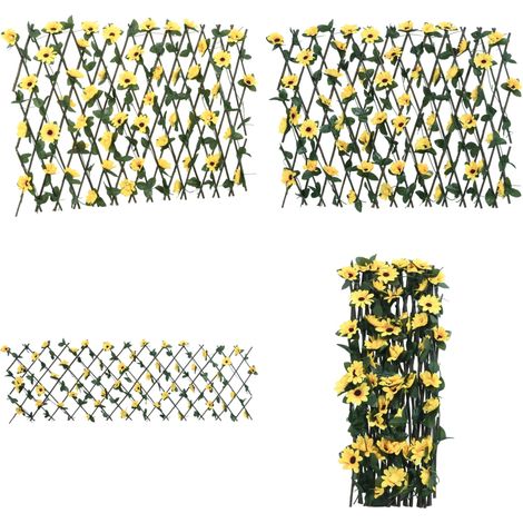 Rankgitter mit Künstlichem Efeu Erweiterbar Gelb 180x60 cm - Gartenzäune - Kunststoffpflanzen - Rankhilfe - Sichtschutz - Gartendeko - Home & Living