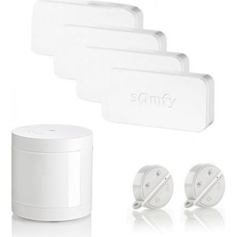 SOMFY 1875300 - Pack accessoires Integral pour alarme maison Home Alarm - 4 détecteurs IntelliTAG, 2 badges télécommandes et 1 détecteur de mouvement