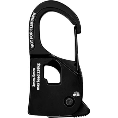 Automatische Spannschnalle aus Aluminiumlegierung für Zelt- und Campingmarkisenseile mit selbstsicherndem Seilspanner (mittlere Größe). (1/5)