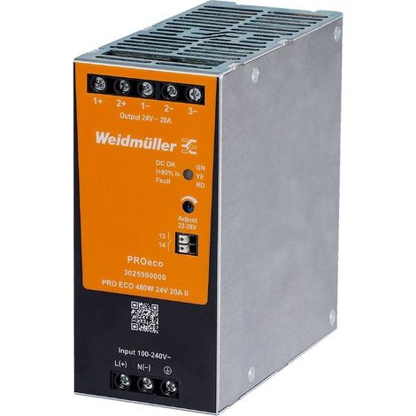 Alimentatore switching di corrente 480W 24V 20A Weidmuller 3025590000