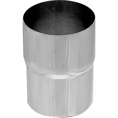 ZAMBELLI Fallrohr Verbinder verzinkt Ablaufrohrverbinder verzinkt, Korrosionsschutz, einfache Montage, ohne ausweiten, DN100 / 100mm Silber