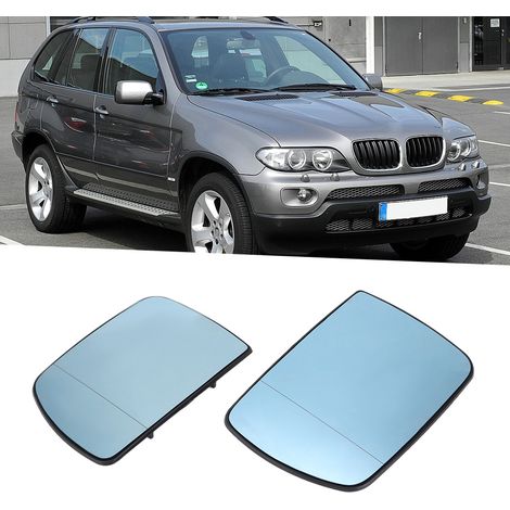 Rétroviseur extérieur gauche/droite chauffant bleu pour BMW X5 E53 (1999-2006) (1/5)