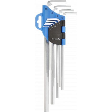 Clé hexagonale Hogert HT1W803 1 5-10 mm 9 unités