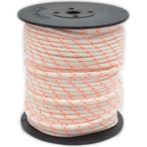 Tronçonneuse,Corde de démarreur en Nylon 50m 3mm, cordon de démarrage pour tondeuse 430-520, scie à chaîne, moteur de tondeuse à (1/4)