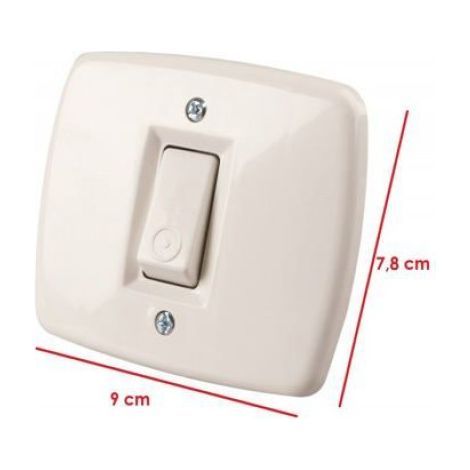 Interrupteur Poly pool - PP0132X - Bouton 10A encastrable SC. Rond, Ivoire (ral 1013) (1/3)