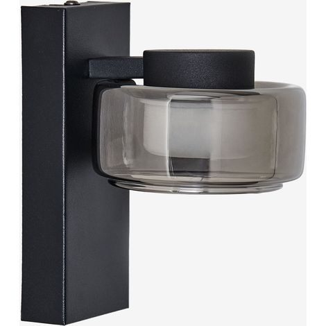 SKLUM LED-Außenwandleuchte aus Metall und Glas Valideri Schwarz (1/5)