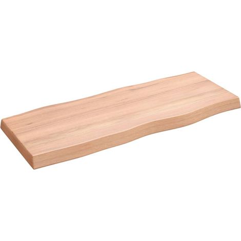 Dessus de table, Plateau De Table bois chêne massif traité bordure assortie LKF49263 (1/4)