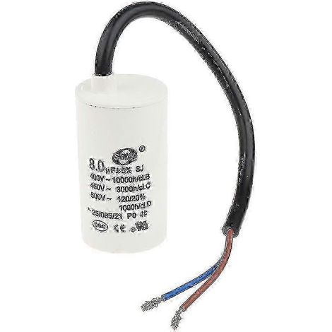 Condensateur de démarrage et de fonctionnement pour moteur à film polypropylène CBB60 de haute qualité, 450 V CA, 8 µF, 50/60 Hz, WHBYV (1/4)