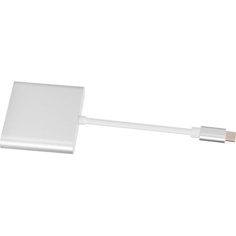 Adaptateur USB-C vers HDMI 3 en 1 Portable avec USB 3.0 et ABS (1/5)