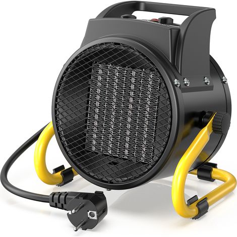 DAHTEC Gebläseheizer 2000W Schwarz - Energieklasse A - Modernes & dezentes Design - Präziser Thermostat - Für Innenräume (1/5)