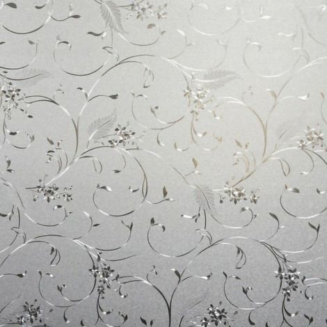 Film Anti-UV Adhésif sans Statique pour Fenêtre Salle de Bain Chambre Salon Motif Fleuri (1/5)