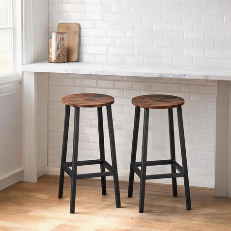 Tabouret de bar en truciolato acciaio 32,5 x 32,5 x 65 cm (1/5)