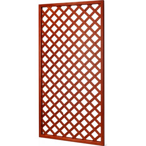 Pannello Grigliato Legno Pino Impregnato Per Balcone Giardino Terrazza Supporto Piante Rampicanti Privacy Decorazione Outdoor 120 x 180 Cm Legno Scuro