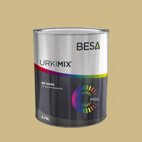 Pot de peinture Polyuréthane / bi composant Beige Vert RAL 1000  Satin - 2 kg