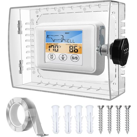 (1 PCS) Convient de 15X12.7cm Thermostat Guard, Boîte de Verrouillage de Thermostat Universelle, Protection de Thermostat Transparente avec Couvercle (1/5)