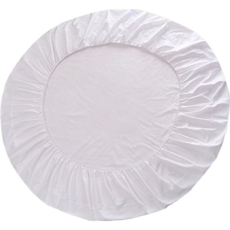 Drap-housse rond en coton, Drap-housse rond - blanc (1/5)