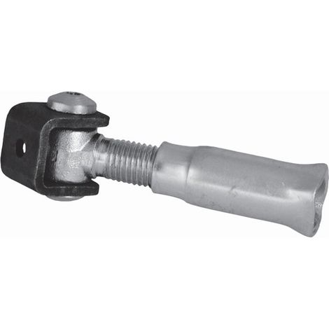 Gond charnière pour portail à battant - Longueur réglable filetage M27 - Acier - À sceller - DECO FER FORGE