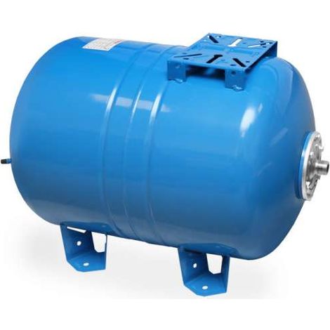 Varem Maxivarem LS Ausdehnungsgefäß 100l für Hauswasserwerk horizontal mit Edelstahlflansch blau (1/2)